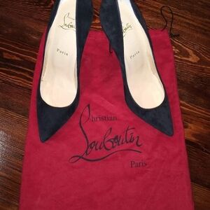 Christian Louboutin Black Suede Heels